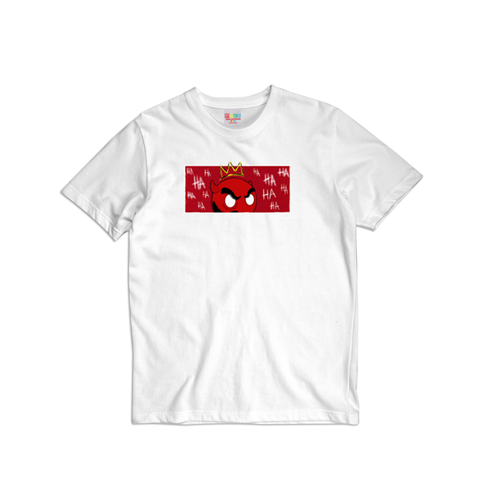 Nefarious Mr. Fox "HAHA" T-Shirt featuring the playful character of Mr. Fox, whose cheeky laugh embodies a bold statement about the absurdity and irony of the relentless pursuit of success. Made from soft, durable cotton fabric, the shirt offers a comfortable fit and showcases eye-catching graphics that capture Mr. Fox's whimsical spirit, inviting wearers to embrace their mischievous side.